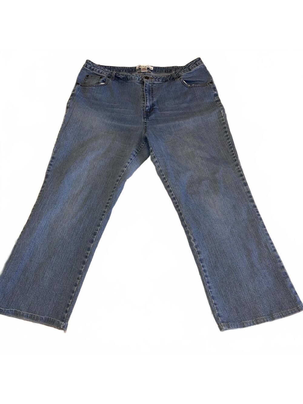 Silhouettes Vintage Women's Plus Size 20WA Blue Midrise Denim Relaxed Jeans